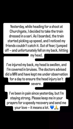 Karishma Sharma Hospitalized After Train Mishap in Mumbai: Actress Suffers Head Injury and Bruises Following Jump
