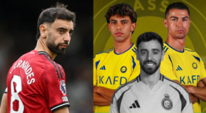 Ronaldo's Recruitment Drive Stalls as Fernandes Rejects Al-Nassr Move
OR
Bruno Fernandes Rebuffs Ronaldo's Al-Nassr Plea, Sticking with Man Utd
OR
Al-Nassr's Portuguese Dream Dented: Fernandes Turns Down Ronaldo's Saudi Advance