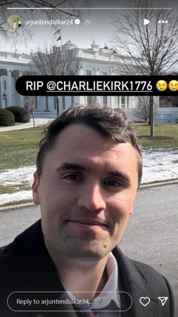 Charlie Kirk Shooting: Cricket Star Arjun Tendulkar Joins Global Outpouring of Grief with Instagram Tribute
